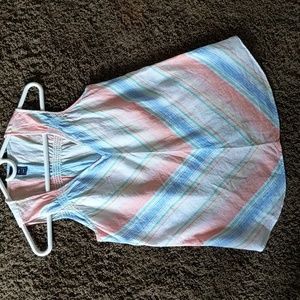 GAP 100% Linen V-Neck Multi Colored Tank Top Women's Sz S